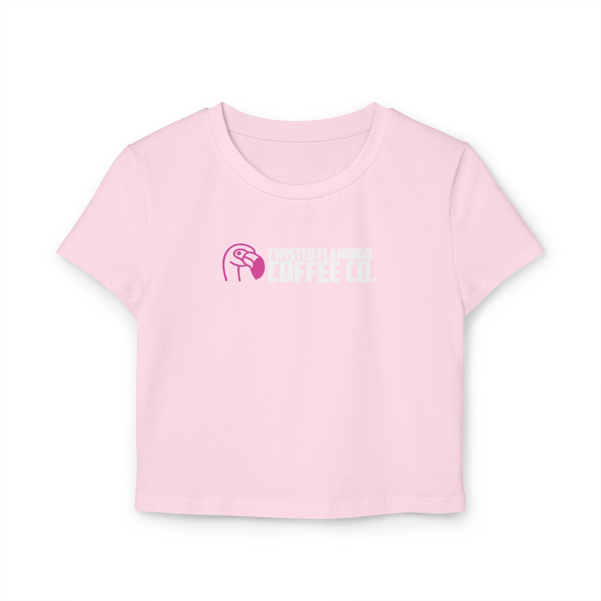 Twisted Flamingo Coffee Co. Women's Pink Baby Tee