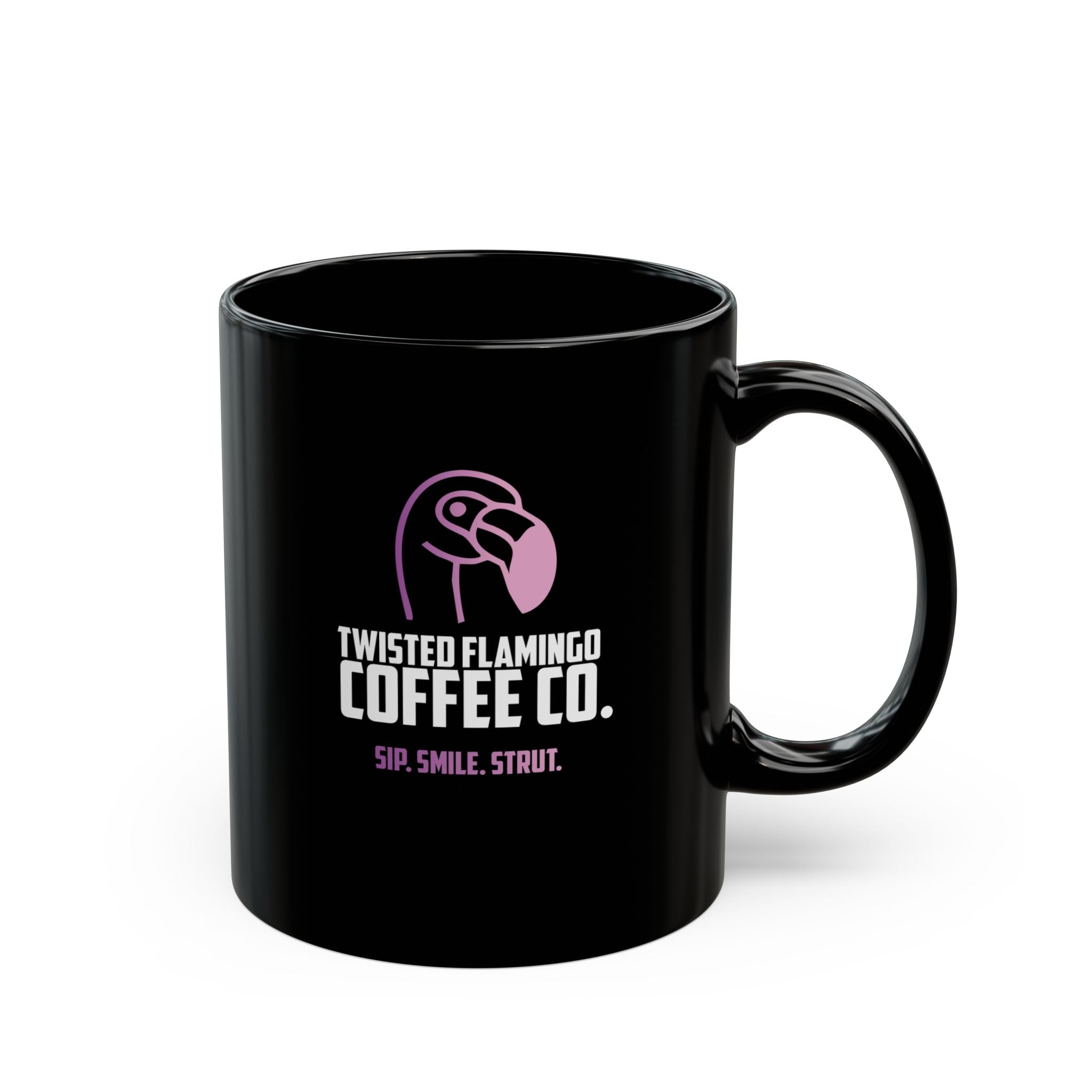 Twisted Flamingo Coffee Co. Black Mug - 11oz Coffee Cup