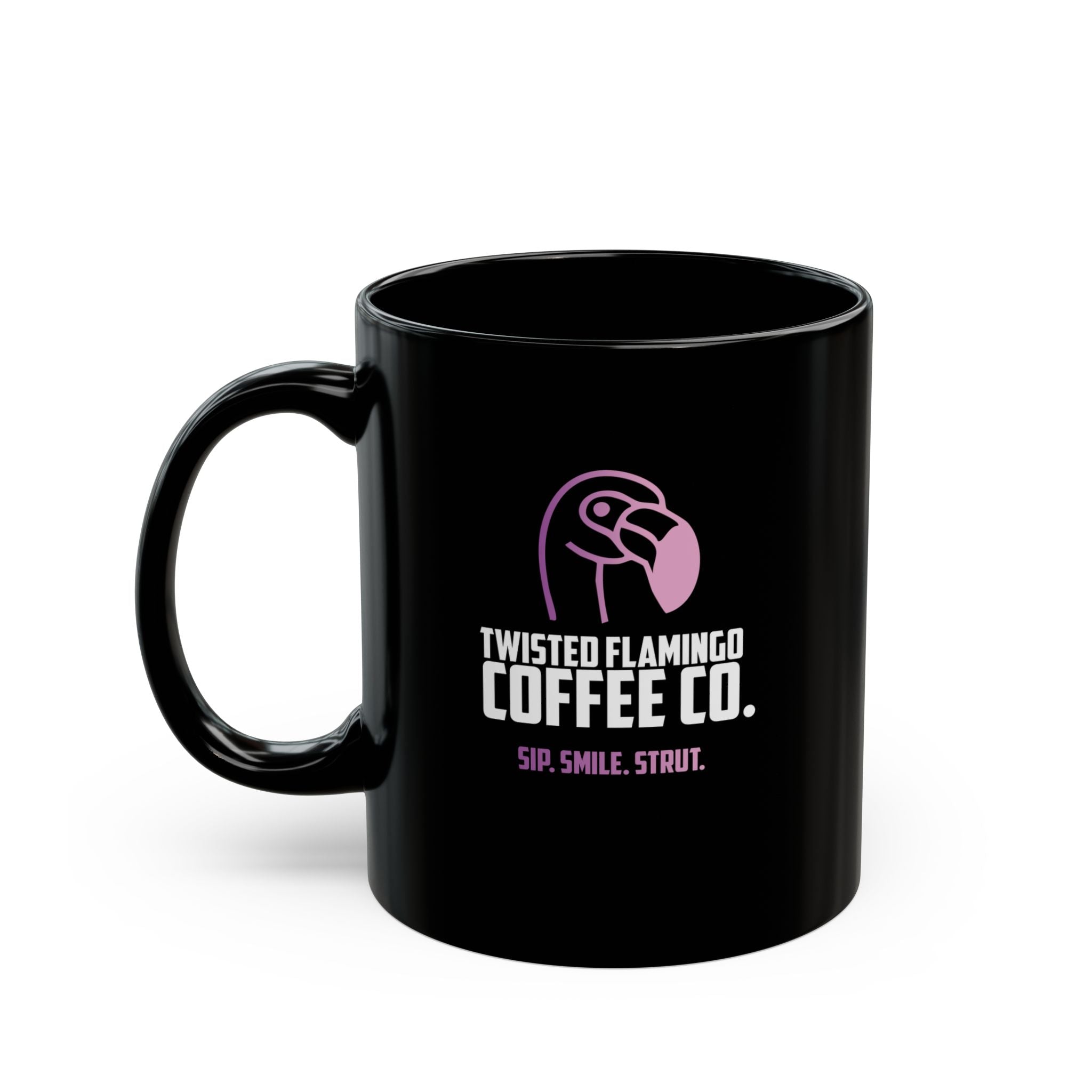 Twisted Flamingo Coffee Co. Black Mug - 11oz Coffee Cup